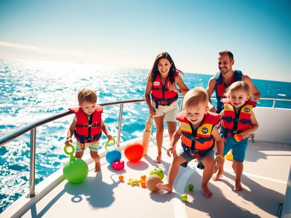 A vibrant image of children participating in a supervised sailing lesson, showcasing teamwork and the joy of learning on the water.